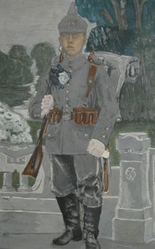 Portrait of German Infantryman Off to War