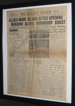 Alliance Review headline for D-Day, June 6, 1944